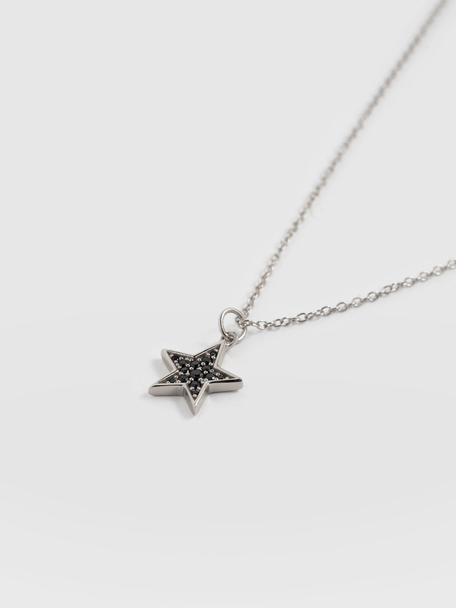 Astral Star Necklace Silver/Black - Women's Jewellery | Saint + Sofia® EU